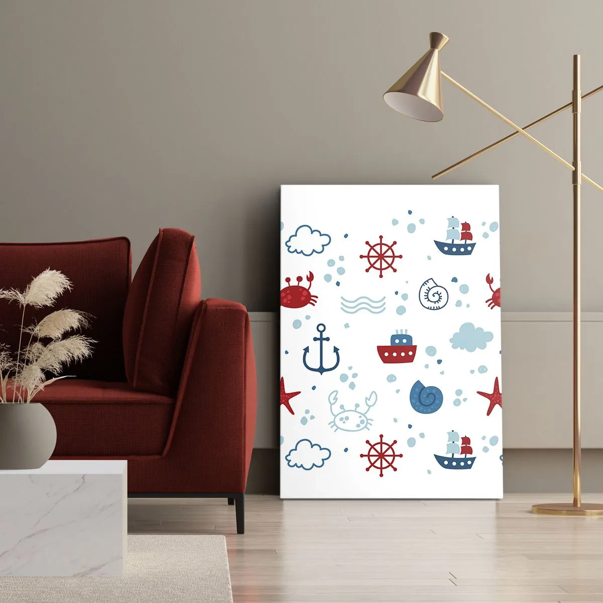 Canvastavla - Bild på duk - Marin saga - 50x70 cm