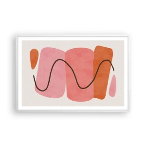Affisch i vit ram - Formernas mjuka rörelse - 91x61 cm
