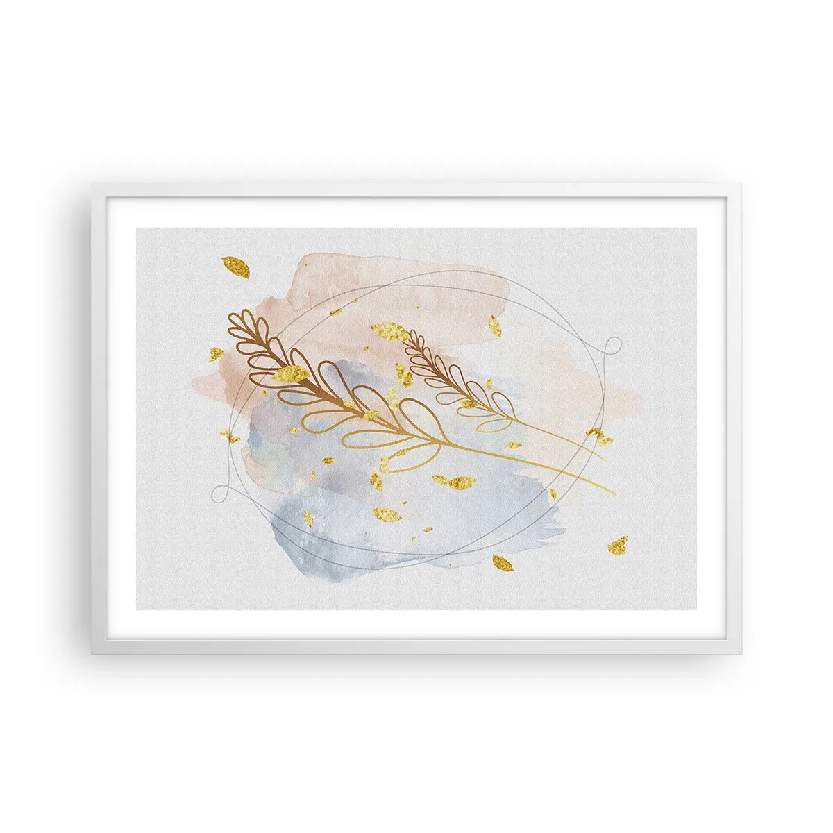 Affisch i vit ram - En gyllene explosion - 70x50 cm