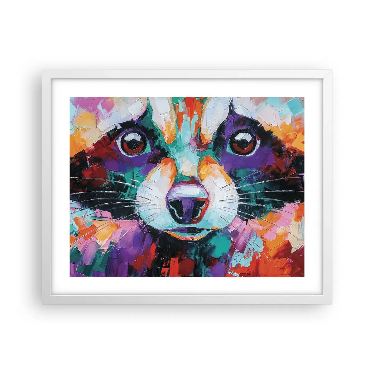 Affisch i vit ram - Enbart goda emotioner - 50x40 cm