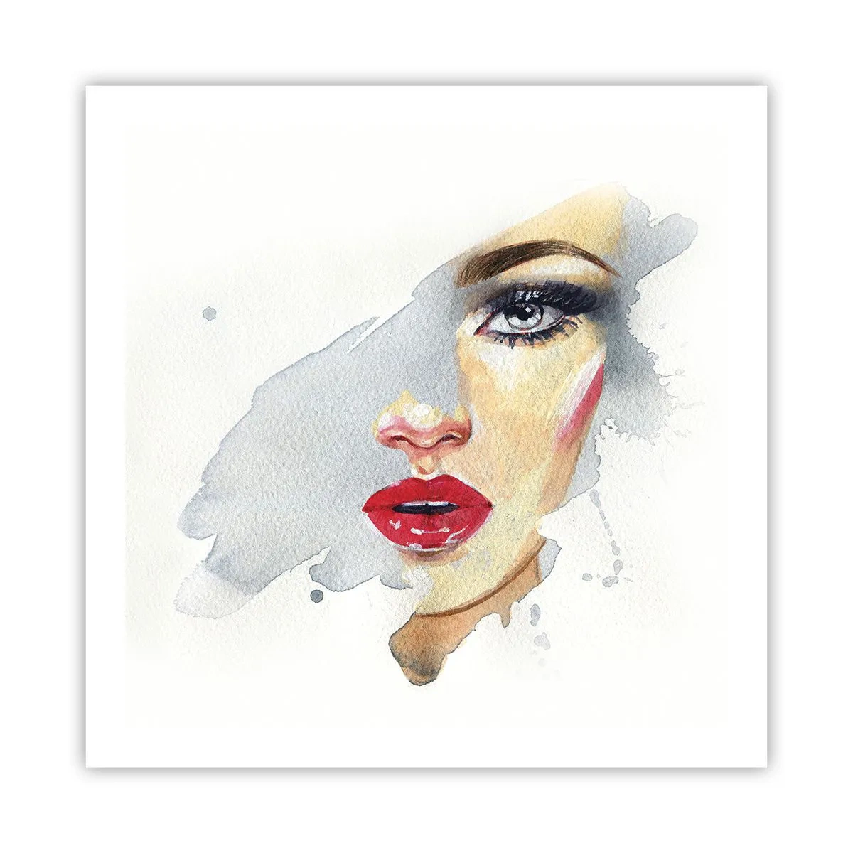 Affisch - Reflektion i vattendroppe - 60x60 cm