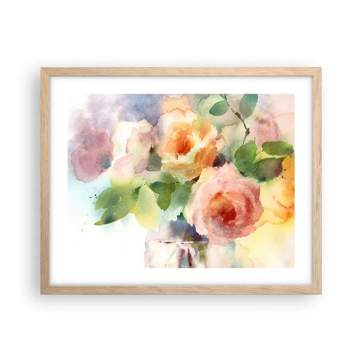 Affisch i ram av ljusek - Delikat som en akvarell - 50x40 cm