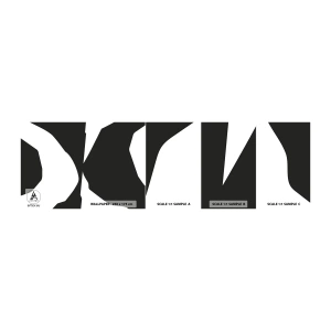 Provbit av självhäftande fototapet Deluxe Sticker - Positiv-negativ - Svartvitt, Abstraktion, Bit - 100x30 cm