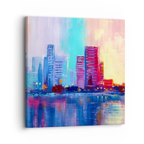Canvastavla - Bild på duk - Doppade i färger - 30x30 cm