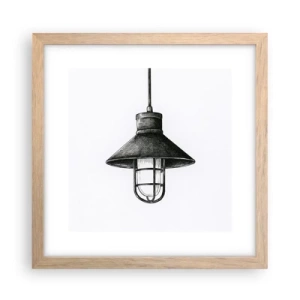 Affisch i ram av ljusek - Som för många år sedan... - 30x30 cm