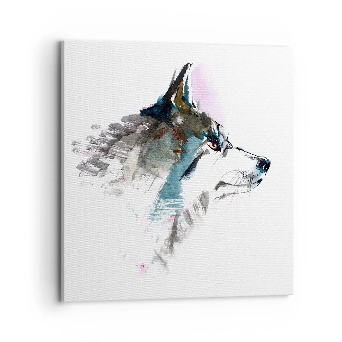 Canvastavla - Bild på duk - Vargen är här - 70x70 cm