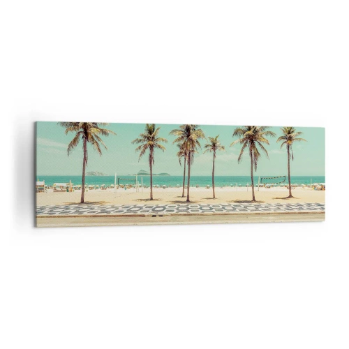 Canvastavla - Bild på duk - På stranden - 160x50 cm