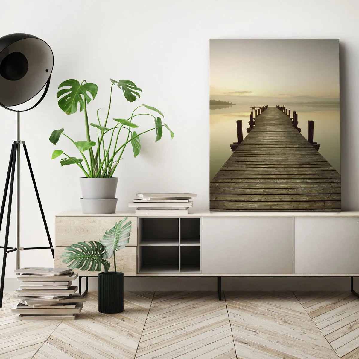 Canvastavla - Bild på duk - Förgryning, gryning, ljus - 50x70 cm