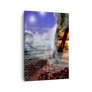 Canvastavla - Bild på duk - Surrealistiskt landskap - naturens enighet - 50x70 cm