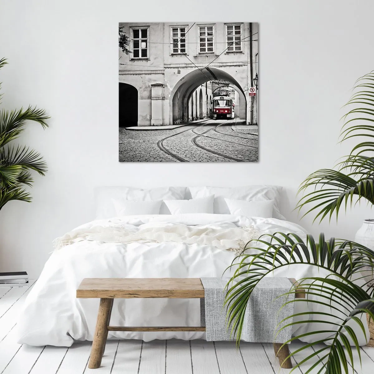 Canvastavla - Bild på duk - Genom stadens labyrint - 30x30 cm