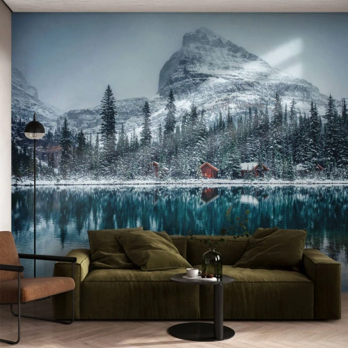Fototapet Premium Sand - Kanadensisk tillflyktsort - Landskap, Kanada, Vinter - 100x70 cm