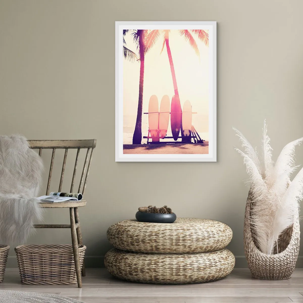 Affisch i vit ram - Det blir en underbar dag - 30x40 cm