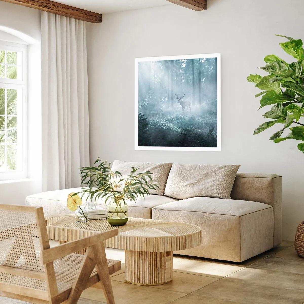 Affisch - Morgonrond runt godset - 60x60 cm