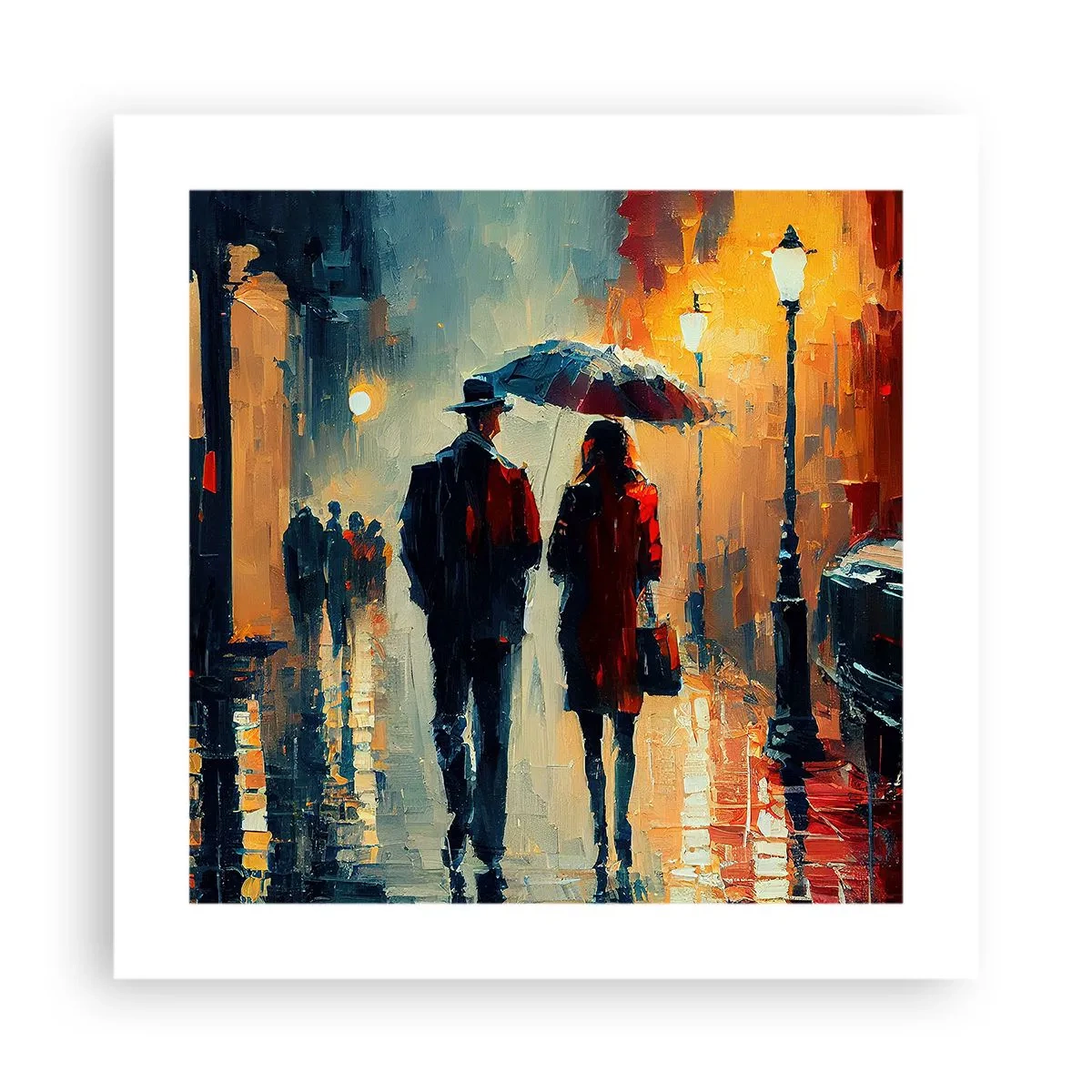 Affisch - Kärlekshistoria på stan - 40x40 cm
