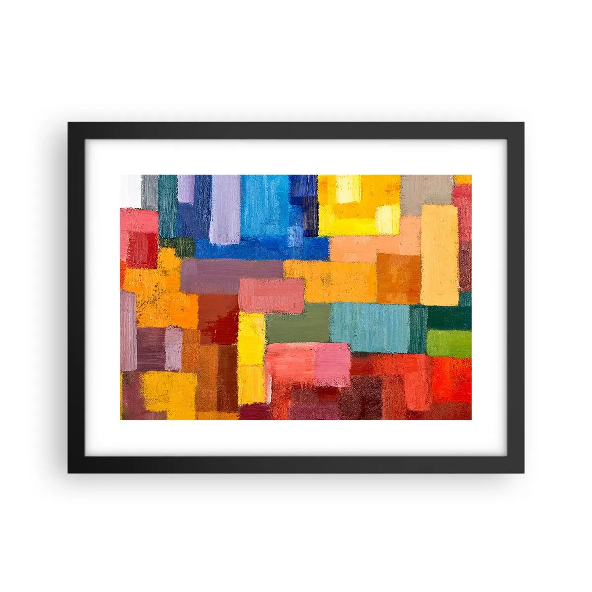 Affisch i svart ram - Alla olika, alla färgglada - 40x30 cm