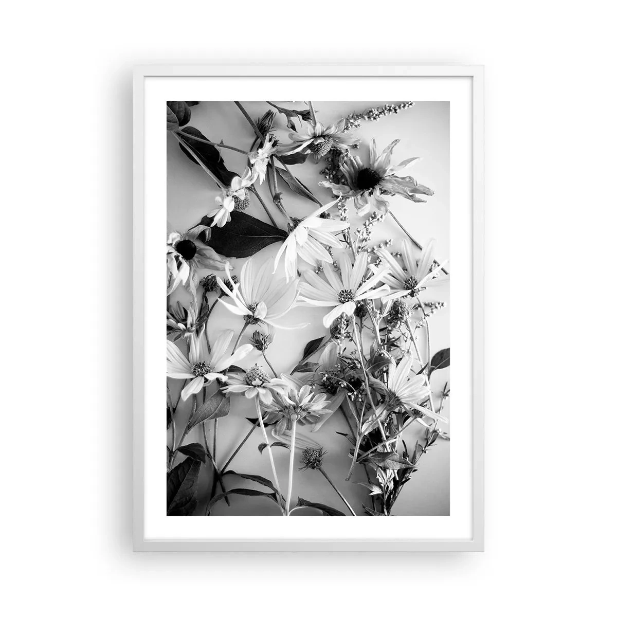 Affisch i vit ram - Icke-blombukett - 50x70 cm