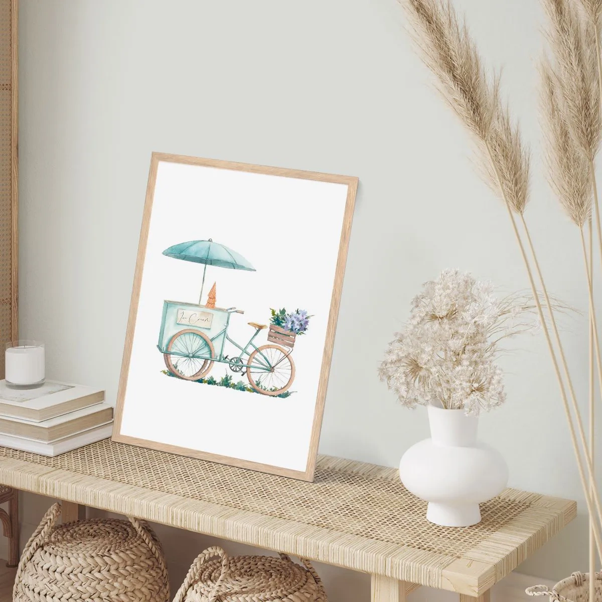 Affisch i ram av ljusek - Sött minne av sommaren - 70x100 cm