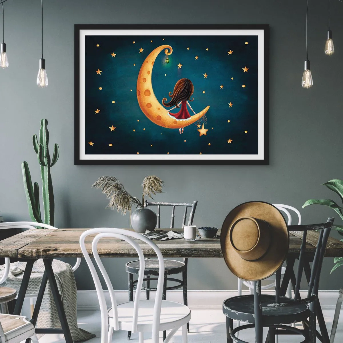 Affisch i svart ram - En gång i tiden... - 91x61 cm