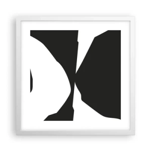 Affisch i vit ram - Positiv-negativ - 40x40 cm