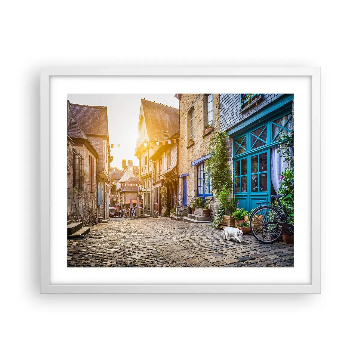 Affisch i vit ram - Stadens vita ande - 50x40 cm