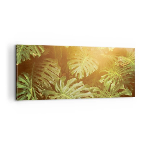 Canvastavla - Bild på duk - Beträda grönskan... - 100x40 cm