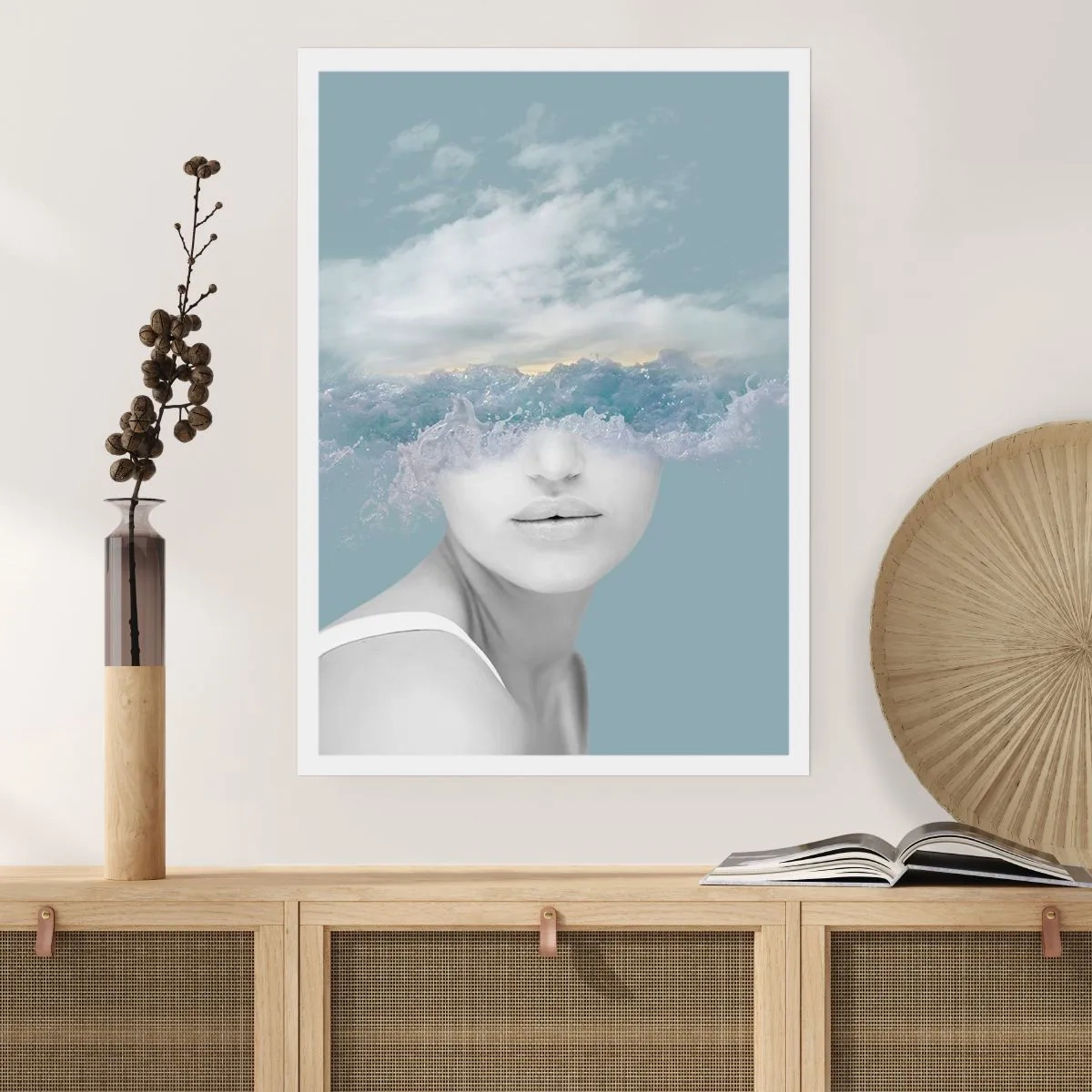 Affisch - Med huvudet i molnen - 40x50 cm