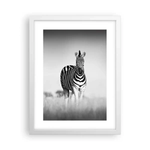 Affisch i vit ram - Men dock världen är svart-vit - 30x40 cm