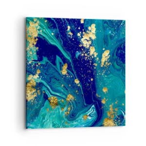 Canvastavla - Bild på duk - Solflingor  - 70x70 cm