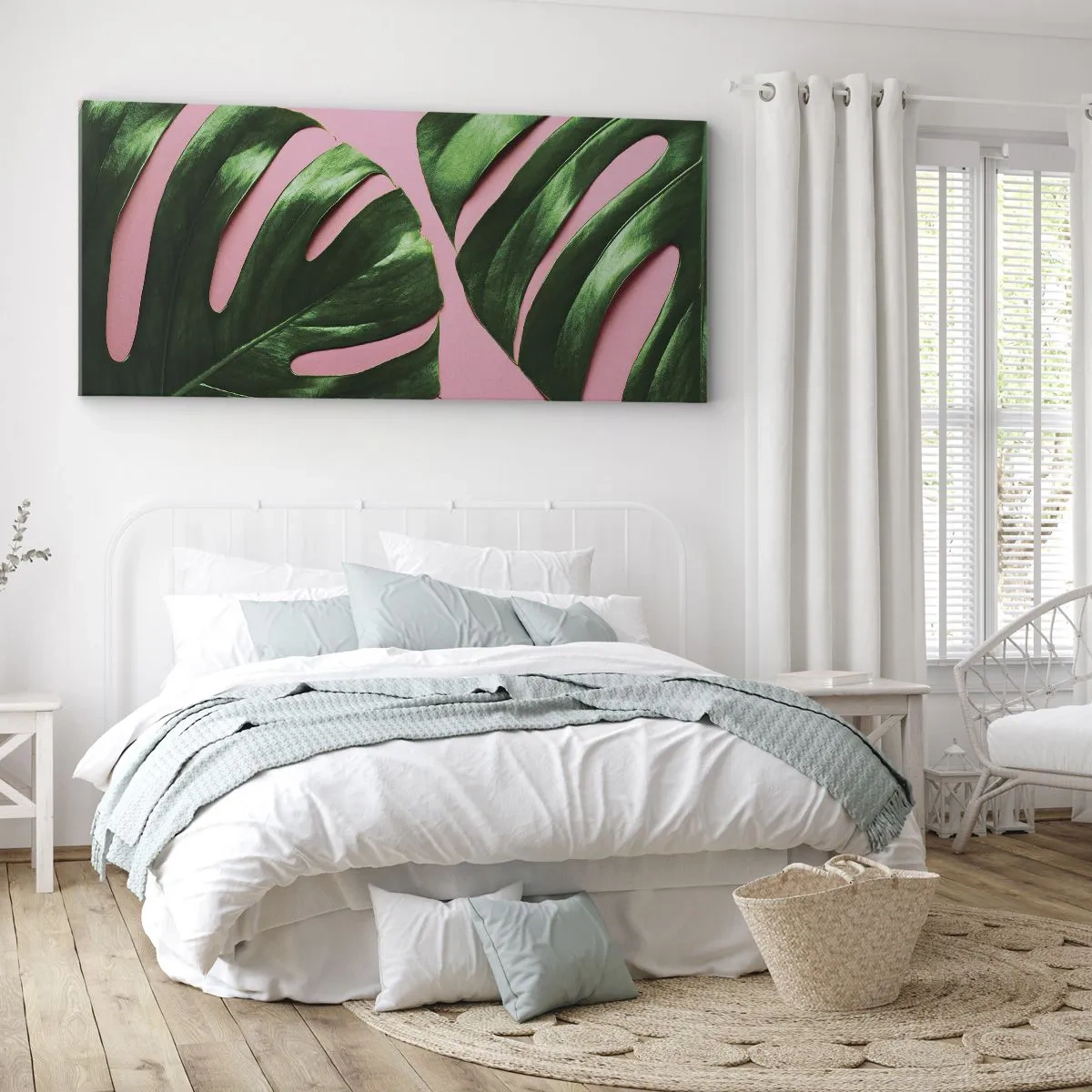 Canvastavla - Bild på duk - Grön rendez-vous - 100x40 cm