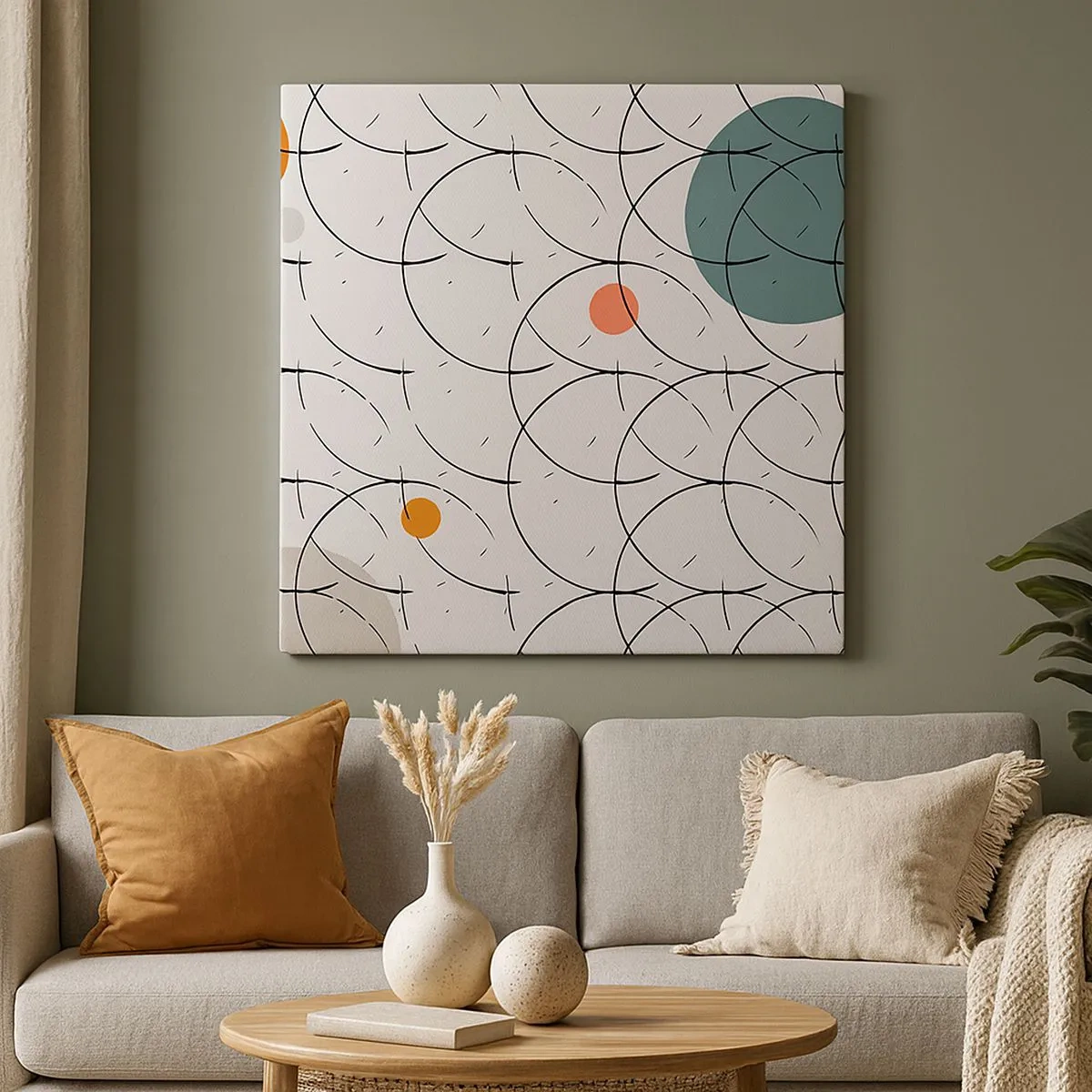 Canvastavla - Bild på duk - I popkonstens anda - 30x30 cm