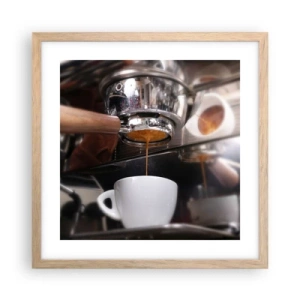 Affisch i ram av ljusek - En bra stund på dagen - 40x40 cm