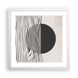 Affisch i vit ram - Halvdan komposition - 40x40 cm