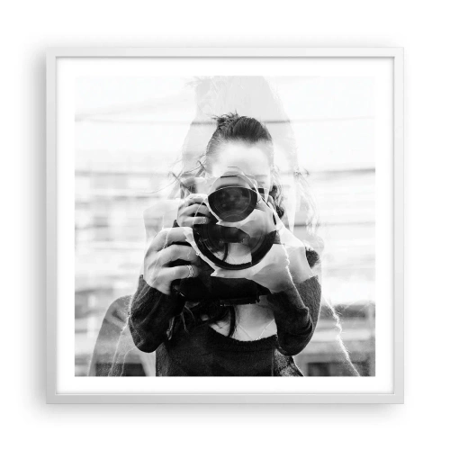 Affisch i vit ram - Skapare och material - 60x60 cm