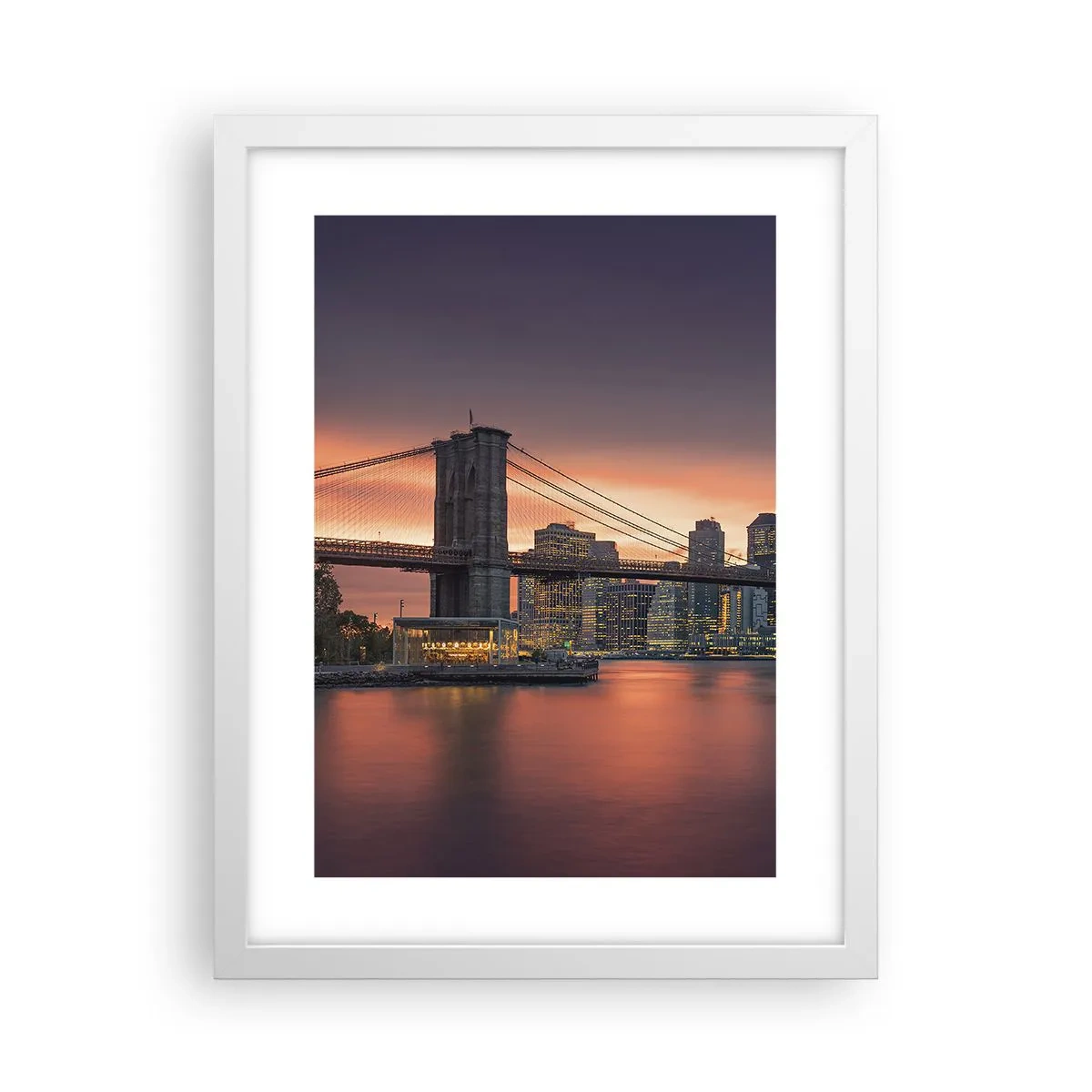 Affisch i vit ram - Doppad i lila tystnad - 30x40 cm