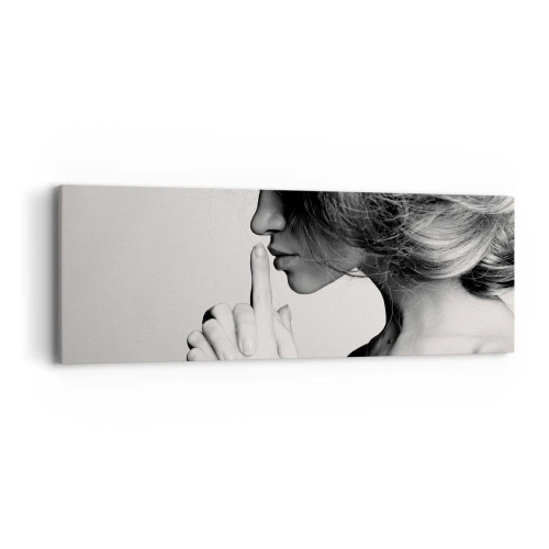 Canvastavla - Bild på duk - Lyssnar på sig själv - 90x30 cm