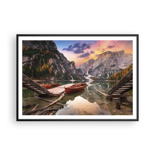 Affisch i svart ram - Dagens löfte - 100x70 cm