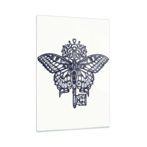 Glastavla - Bild på glas - Hjärtats alla hemligheter - 50x70 cm