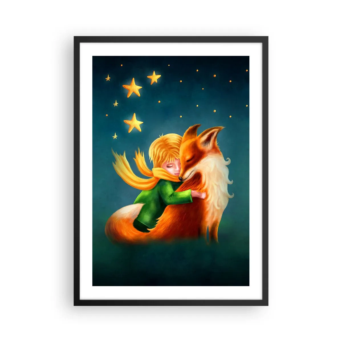 Affisch i svart ram - Lilla prinsen - 50x70 cm