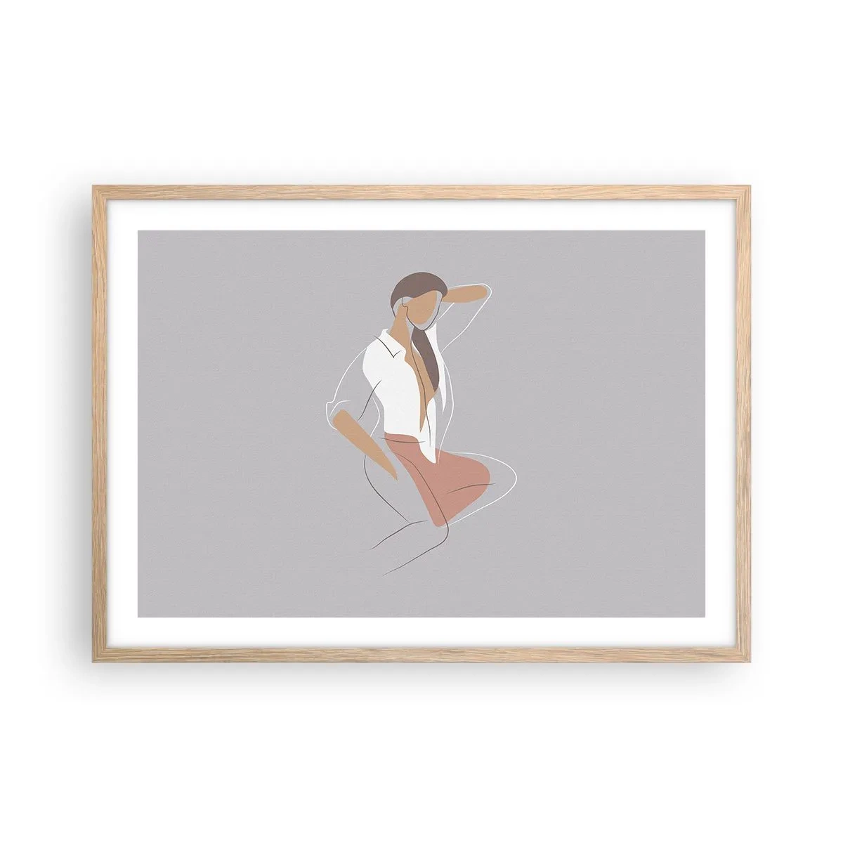 Affisch i ram av ljusek - Charmens kontur - 70x50 cm