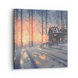 Canvastavla - Bild på duk - det är bara solen som tittar in här - 40x40 cm