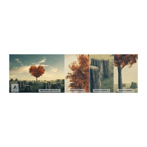 Provbit av fototapet Premium Canvas - Det finns fortfarande hopp - Abstraktion, Landskap, Träd - 100x30 cm