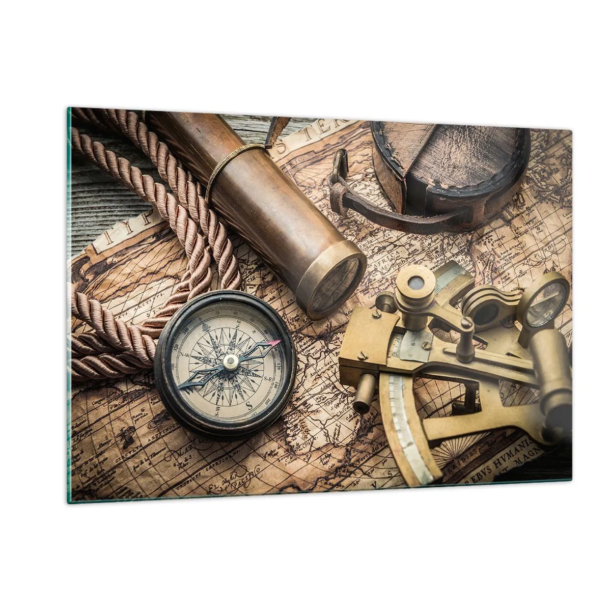 Glastavla - Bild på glas - Sätt ut kursen - 120x80 cm