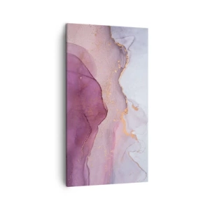 Canvastavla - Bild på duk - Lila och violett vågor - 45x80 cm