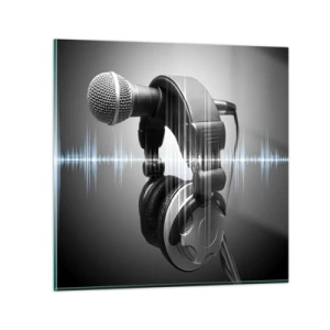 Glastavla - Bild på glas - Sången hörs fortfarande - 70x70 cm