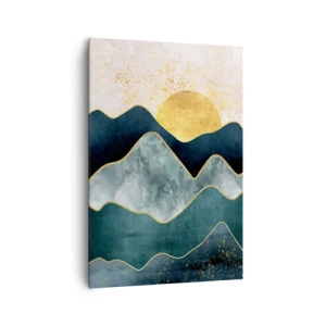 Canvastavla - Bild på duk - Bortom bergen - 70x100 cm