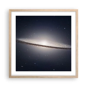 Affisch i ram av ljusek - En gång i en galax långt, långt borta.... - 50x50 cm