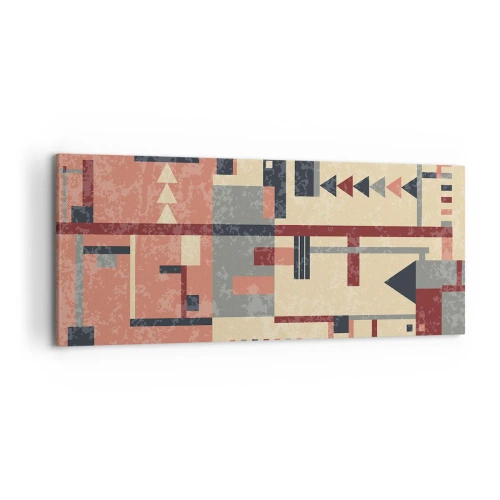 Canvastavla - Bild på duk - Kombination av vertikala och horisontella element - 120x50 cm