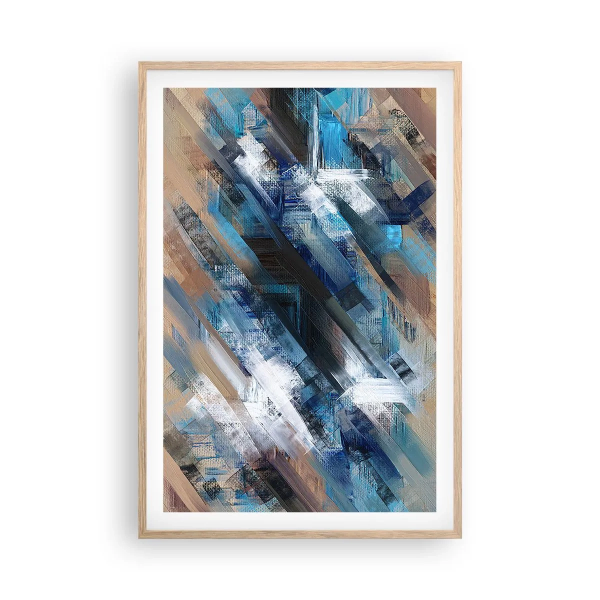 Affisch i ram av ljusek - På en blå sluttning - 61x91 cm