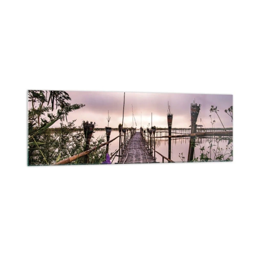 Glastavla - Bild på glas - Asiens lugn och tystnad - 160x50 cm