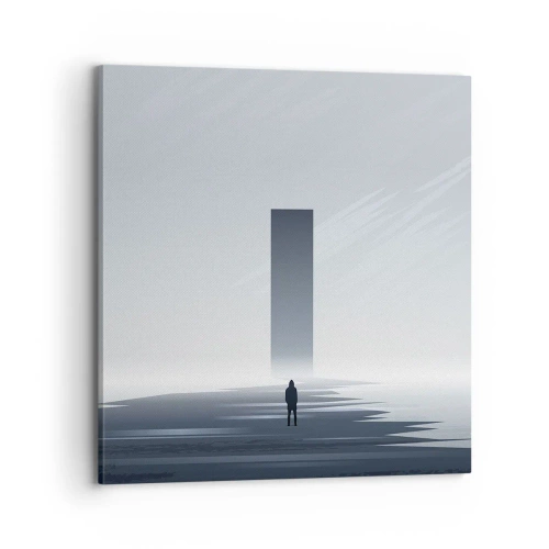 Canvastavla - Bild på duk - Möjlighet eller hot? - 70x70 cm